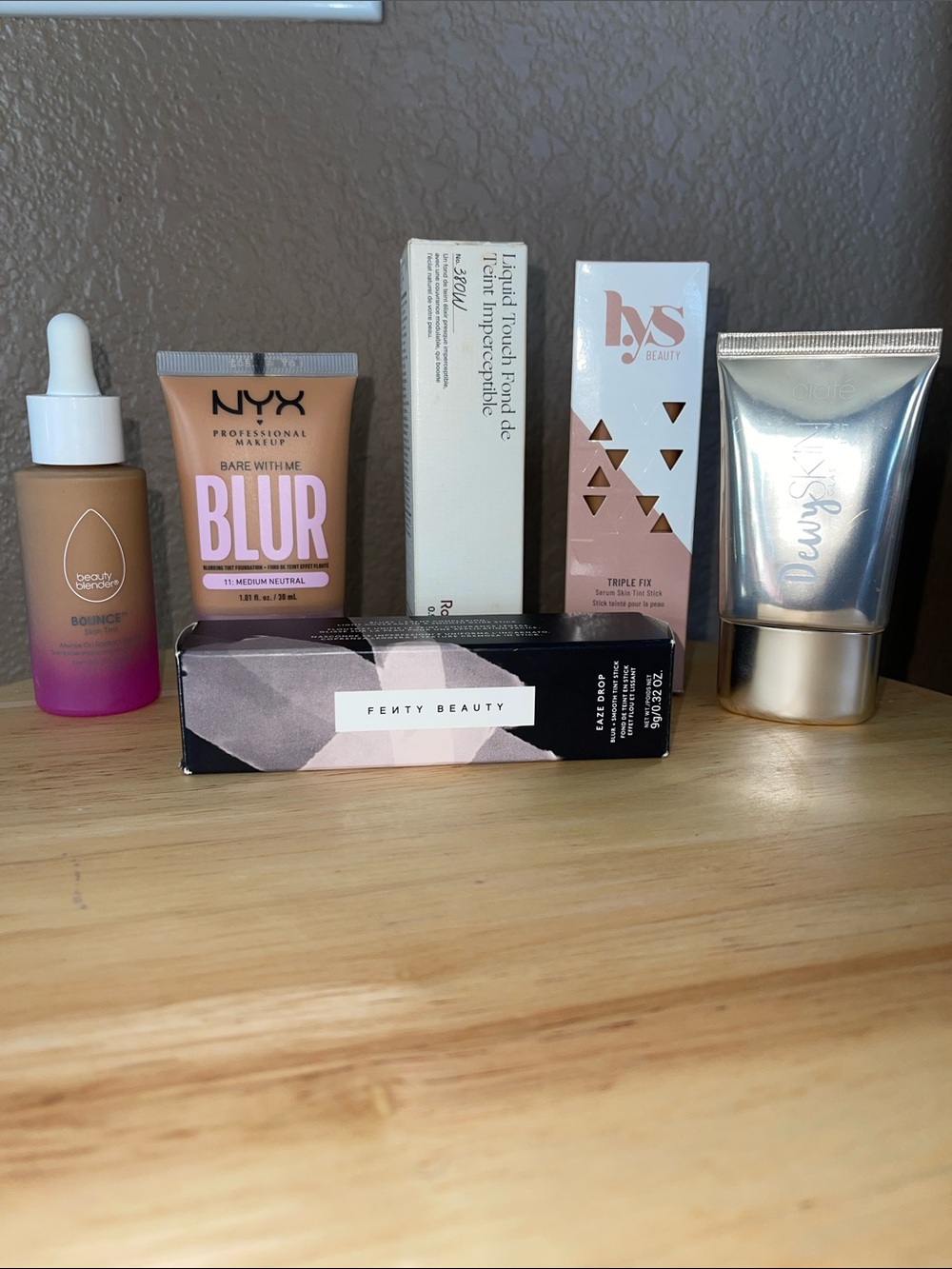Rare Beauty, Lys beauty, Fenty Beauty and NYX Foundation bundle